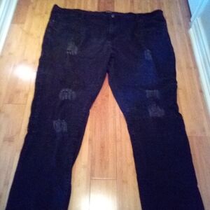 Men Black Distressed Jeans size 48 X 32